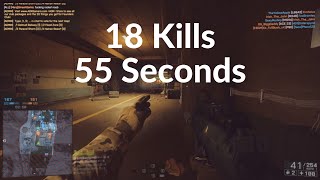 18 Kills in 55 Seconds | MP7 Suppressed & M67 Frags | Battlefield 4