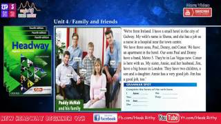 New Headway Beginner Student's Book 4th   Unit 04  Family and friends