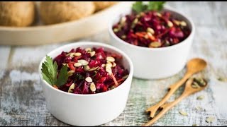 Салат из свеклы и  моркови с гранатом