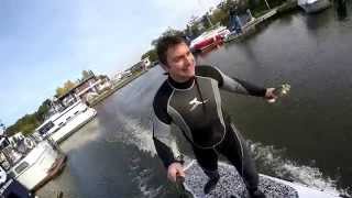 Heute mit dem DIY-JET-Wakeboard am Mittellandkanal
