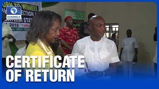 INEC Presents Certificate Of Return To David Lyon