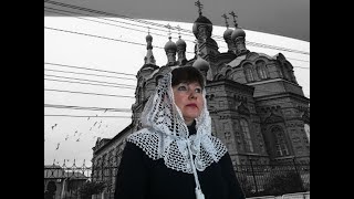 Ниспадающий платок. Косынка - капюшон  для храма.  Вязание крючком.  Вяжем вместе.