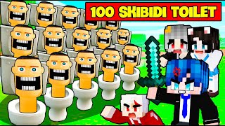 PHONG CẬN THỬ THÁCH 24 GIỜ THOÁT KHỎI CÁNH CỔNG 100 SKIBIDI TOILET TRONG MINECRAFT