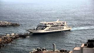 Arrival of Ferry to Chora Sfakion, Crete 2011