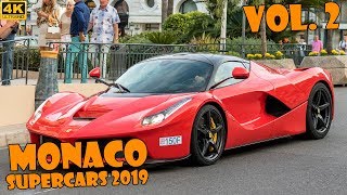 SUPERCARS IN MONACO 2019 - VOL. 2 (Chiron, Senna, LaFerrari, SVJ, etc ... ) [2019 4K]
