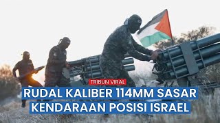 Pejuang Hamas Pakai Rudal Kaliber 114mm Serang Belasan Kendaraan Militer Israel