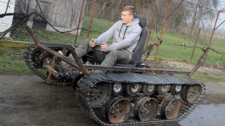 Homemade 300cc TANK / PART 7 ( Tensioner, returning caterpillars)