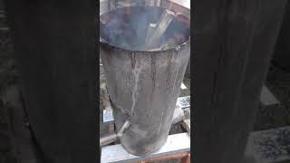 Wood burning. Arzator,  focar pe lemne. Горелка на дровах