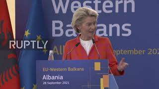 Albania: VdL vows to speed up EU accession process for Tirana