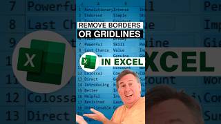 Excel - How to Remove Lines, Borders, Gridlines, or Strikethrough #shorts #excel #walkthrough