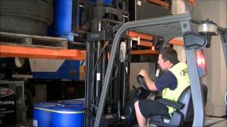 Forklift Training - How to put a pallet away - Part 6/6
