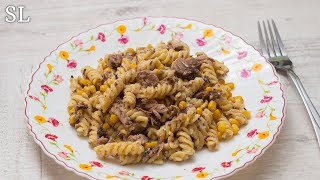 Очень Быстрый и Вкусный Ужин! Паста с Тунцом и Кукурузой в Сливочном Соусе!