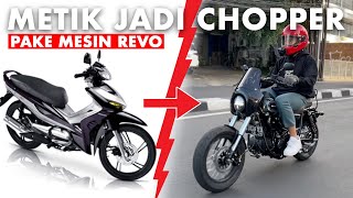 CUSTOM HONDA REVO MATIC JADI CHOPPER HARLEY MINI
