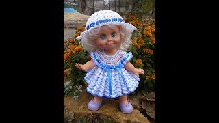 Вязаное Платье для Куклы Крючком 2019 / Knitted Dress for Dolls Crochet /Strickkleid für Puppen