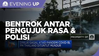 Pengunjuk Rasa Bentrok Dengan Polisi Saat Kasus Covid-19 Di Thailand Melonjak
