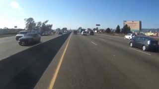 Wheelie while lane splitting