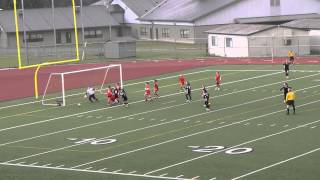 Black Hills FC G'00 - Spring 2013 - Game 3 - WestSound FC - Rilee Almost Gets One Off a Jenna Corner