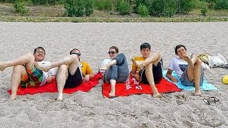 Highfield 2014: Das Streetteam beim Anbaden!