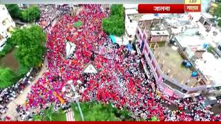 जालन्यात मराठा क्रांती मूक मोर्चासाठी मोठा जनसागर