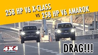 258 HP V6 X-CLASS VS 258 HP V6 AMAROK DRAG!!!