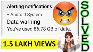 How to deactive DATA USAGE WARNING Notification