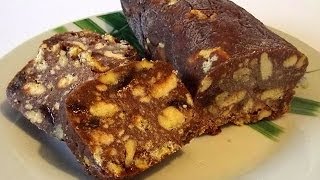 Шоколадное Печенье без Выпечки -- Шоколадный Рулет кулинарный видео рецепт