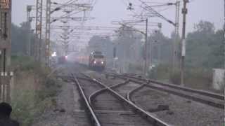 7200HP TWIN WAM-4/6P# 21210, 21371 ENGINES TEARING TRACKS OF SANJAN AT DUSK !!!!!