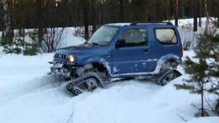 More of the Swedish snowgoing Suzuki Jimny