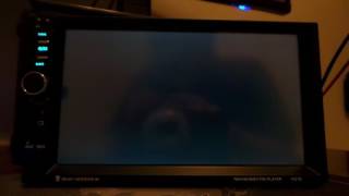 7021B double DIN car radio power on and OSD run through