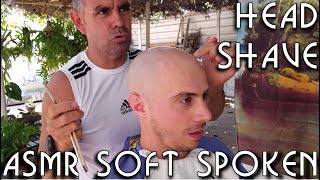 ? Cuban Street Barber - Head Shave ~ ASMR Soft Spoken ~ Honeymoon