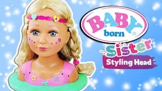 Baby Born Sister Styling Head ? Puppe zum selber stylen mit 24 Accessoires?Zapf Creation?Werbung*