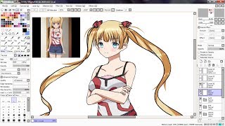 Drawing anime - Akizuki Airi from Oni Chichi - 【 SpeedDrawing 】