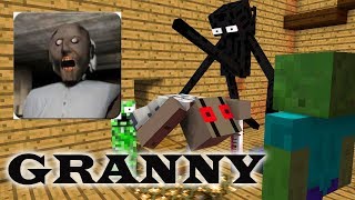 Monster School : GRANNY HORROR GAME CHALLENGE- Minecraft Animation
