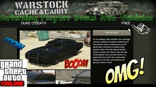 How to get Returning Players Bonus Vehicles FREE