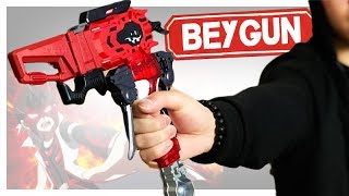 GUN LAUNCHER! Beyblade Burst EPIC Custom Launcher Setup