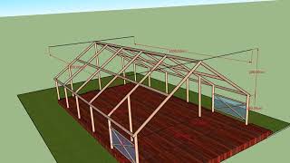 Rangka Tenda Membran, Tenda lorong, Tenda Unicev Tutorial Sketchup Pemula