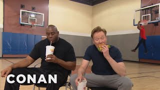 Conan Plays Horse With Magic Johnson  - CONAN on TBS