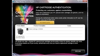 Disable Or Remove HP Cartridge Authentication From My Computer