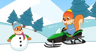 Famille d'Écureuil - Transformé En Bonhomme De Neige Animé 2022 en Français