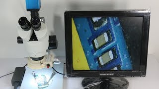 Eakins stereo microscope+14MP HDMI Camera review - استعراض مجهر