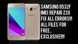 SAMSUNG G532F IMEI REPAIR WTIH Z3X FIX ALL ERRORS!!! PATCH CERTIFICATE !!! 2019