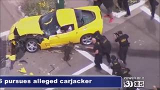 Погоня за желтым корветом. Полиция США.