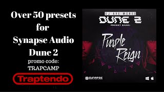 Purple Reign preset bank for Dune 2 VST synth walkthrough