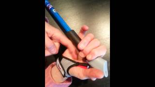 2 setting up Nordixx detachable glove strap on 3 section pole