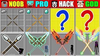 Minecraft NOOB vs PRO vs HACKER vs GOD ABILITY SPEAR CRAFTING ENDERMAN MUTANT Animation, Майнкрафт