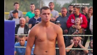 School Boy vs Big Man 220 lbs,  Hard K.O. !!!!