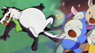 Wolf gobbles up six little goats! ? Vore