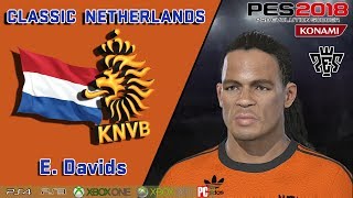E. DAVIDS  face+stats  (Classic Netherlands) PES 2018