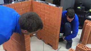 Кирпичная облицовка банной печи + фигурный портал - без печника!