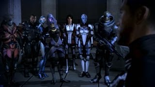 Mass Effect 3 Male and Female Shepard voice acting comparison Renegade